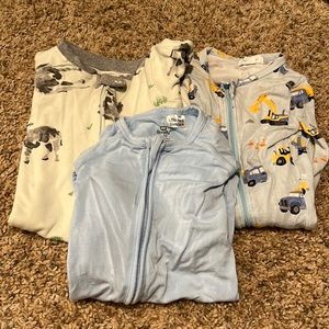 Boys 0-3 months footed sleeper bundle - Burt’s Bees, Boody, Angel Dear